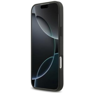 Markowy Hard Case Guess Rhinestone Triangle Logo Apple iPhone 17 Pro Max Czarny - 184839