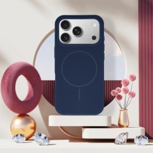 Magsafe Slim Silicone Apple iPhone 16 Pro Granatowy - 195605