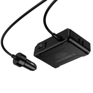 Ładowarka samochodowa z rozdzielaczem 2xUSB A + 2xUSB C + 3 port zapalniczki Hoco QC3.0 PD 240W Z64 Czarny - 195841