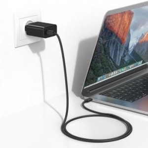 Ładowarka sieciowa Typ C Blavec BC-8 GaN4 PD QC 65W 3A z Kablem Typ C na Typ C Czarny - 195847