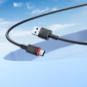 Kabel USB na Typ C Borofone BX110 Beneficio 3A 1m Czarny - 195946