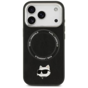 Markowy Hard Case Karl Lagerfeld PU Choupette Pin Apple iPhone 17 Pro Max Czarny - 195997