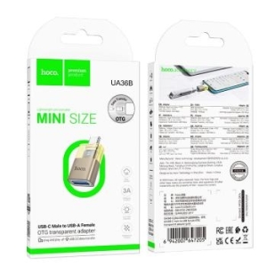 Adapter OTG Typ C do USB A Hoco UA36B Złoty - 196694
