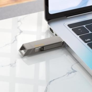 Pendrive 128GB USB 3.2 (USB A + USB C) Hoco UD15 Szary - 196702