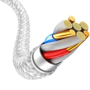 Kabel oplot Typ C na Typ C Blavec Candy PD 60W 3A 2m Apple CarPlay/Android Auto Biały - 197090