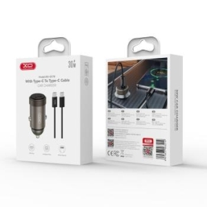 Ładowarka samochodowa Typ C XOCC70 PD 30W z Kablem Typ C na Typ C Czarny - 197407
