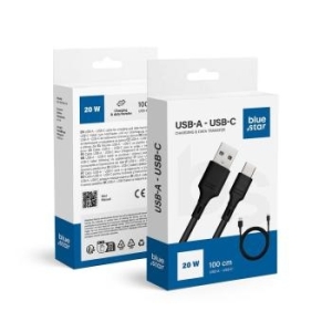 Kabel USB A do USB C Blue Star 3A 1m Czarny - 197542