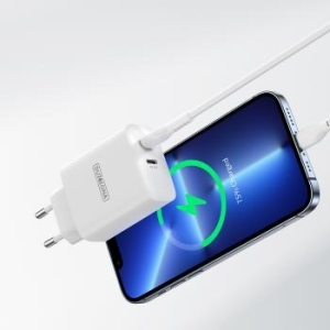 Ładowarka Sieciowa 2xTyp C T4 Dux Ducis Duzzona PD 35W Biały - 197512