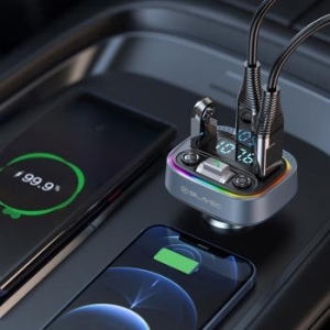 Transmiter FM Blavec Flash TR-04 MP3, Bluetooth - 2xUSB + Typ C - QC3.0 18W PD 30W Czarny - 197696