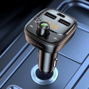 Transmiter FM Blavec Flash TR-06 MP3, Bluetooth - 2xUSB + Typ C - PD 30W Czarny - 197700