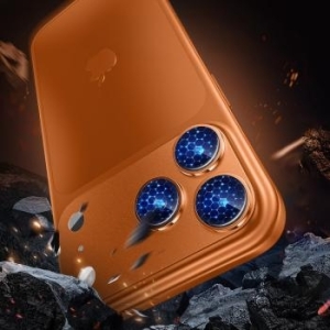 Szkło Hartowane na aparat Tel Protect 95% AR+AF Full Metal Camera Protector Apple iPhone 17 Pro Pomarańczowy (wyspa) - 197725