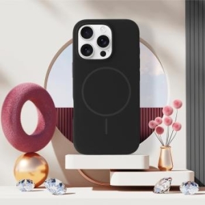 Magsafe Slim Silicone Case Samsung Galaxy S25 Ultra Czarny - 197832