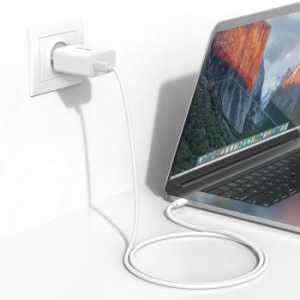 Ładowarka sieciowa Typ C Blavec BC-8 GaN4 PD QC 65W 3A z kablem Typ C na Typ C Biały - 197969