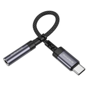 Adapter Typ C na Jack 3,5mm Borofone BV24 Graceful Szary - 198416