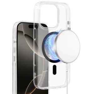 Markowy Silikon Glossy Magsafe Clear Case Apple iPhone 16 Pro Czarny - 198142