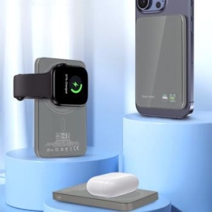 Power Bank 5000mAh Typ C Blavec BJ-04 Ultra Slim 7,8mm 22,5W magnetyczny indukcyjny Szary - 198686