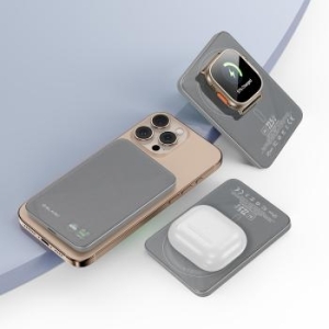 Power Bank 5000mAh Typ C Blavec BJ-04 Ultra Slim 7,8mm 22,5W magnetyczny indukcyjny Szary - 198688