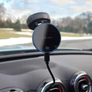 Uchwyt do szyby próżniowy magnetyczny z ładowaniem indukcyjnym Blavec BHC-02 Qi2.2 25W Czarny - 198615