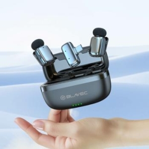 Blavec Mikrofon Bezprzewodowy Krawatowy x 2 MK-03 ClipGo Typ C (LMMK03-S) srebrny - 198640