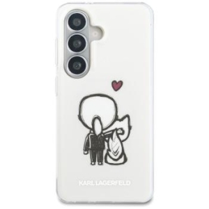 Markowy Hard Case Karl Lagerfeld IML Karl&Choupette MagSafe Samsung Galaxy S26 Przezroczysty - 198601