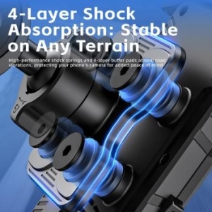 Uchwyt Rowerowy do kierownicy z aktywną amortyzacją Blavec Velo BV-04 Czarny - 198918