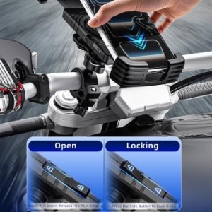 Uchwyt Rowerowy do kierownicy z aktywną amortyzacją Blavec Velo BV-04 Czarny - 198919