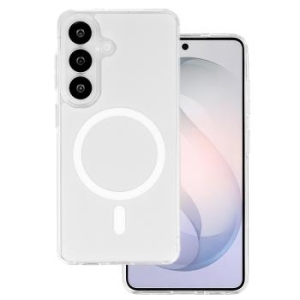 Markowy Silikon Glossy Magsafe Case Samsung Galaxy S26 Biały - 199025