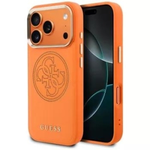 Markowy Hard Case Guess Perforated 4G MagSafe Apple iPhone 17 Pro Pomarańczowy - 201759