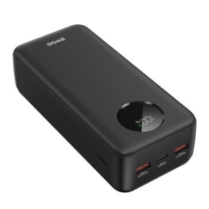 Power bank 30000mAh z wyświetlaczem LCD 22,5W BWOO Czarny - 207239