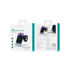 Ładowarka Indukcyjna 3w1 z lampką Devia Smart 15W Biały - 199360