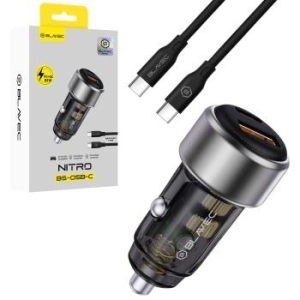 Ładowarka samochodowa USB + Typ C Blavec BS-05B-C Nitro QC 3.0 18W PD 65W z kablem Typ C na Typ C Czarny - 199619