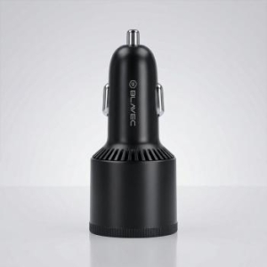 Ładowarka samochodowa USB + 2 x Typ C Blavec BS-06D-C Trip QC 3.0 18W PD 65W z kablem Typ C na Typ C Czarny - 199763