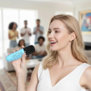 Głośnik Bezprzewodowy Bluetooth Blavec WS-07 Karaoke Party - 5W z 2 mikrofonami Niebieski - 201099