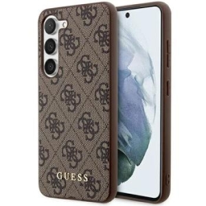 Markowy Hard Case Guess Classic Logo Samsung Galaxy S24 Plus Brązowy - 200841