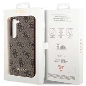 Markowy Hard Case Guess Classic Logo Samsung Galaxy S24 Plus Brązowy - 200844