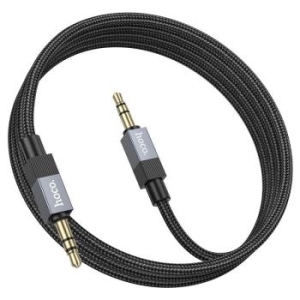 Kabel AUX Jack 3,5 mm (męski) do Jack 3,5 mm (męski) Hoco 1m UPA32 Czarny - 200853