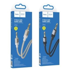 Kabel AUX Jack 3,5 mm (męski) do Jack 3,5 mm (męski) Hoco 1m UPA32 Czarny - 200854
