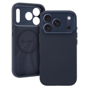 Markowy Armor Case Liavec Silk Shield Case with Metal Camera Frame Apple iPhone 17 Pro Granatowy - 201430
