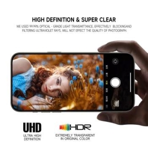 Szkło Hartowane na aparat Tel Protect 3D Lens Apple iPhone 17 Pro / 17 Pro Max Czarny (obiektyw 3 sztuki) - 201696