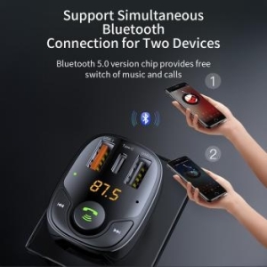 Transmiter Rock FM B301 MP3, Bluetooth - 2xUSB + Typ C + micro SD - 36W Czarny - 201724