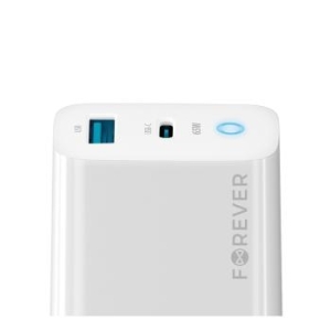 Ładowarka Sieciowa USB A + Typ C Forever GaN PD QC 65W Biały - 201731