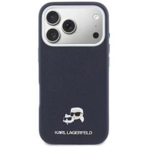Markowy Hard Case Karl Lagerfeld PU FW W  K&C Head Pin Apple iPhone 17 Pro Niebieski - 202057