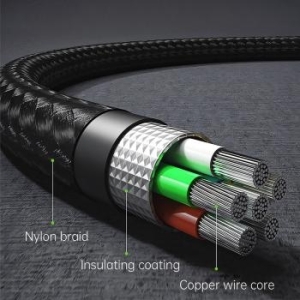 Kabel Typ C na Typ C Blavec Lumix PD 100W 5A wyświetlacz LED Czarny/Szary - 201960