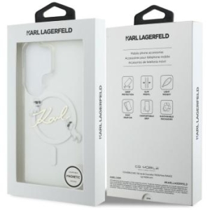 Markowy Hard Case Karl Lagerfeld Magnetic IML KC Script Samsung Galaxy S26 Ultra Przezroczysty - 201948