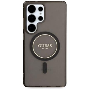 Markowy Hard Case Guess HC Magnetic IML Glitter Circle Samsung Galaxy S25 Ultra Czarny - 203385