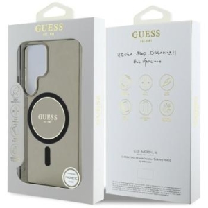 Markowy Hard Case Guess HC Magnetic IML Glitter Circle Samsung Galaxy S25 Ultra Czarny - 203387