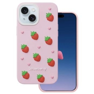 Strawberry Case Apple iPhone 13 / 14 / 15 Różowy - 203388