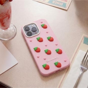 Strawberry Case Apple iPhone 13 / 14 / 15 Różowy - 203391