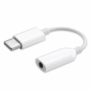 Oryginalny Adapter Xiaomi AUX Typ C (męski) do Jack 3,5 mm (żeński) biały bulk - 204278