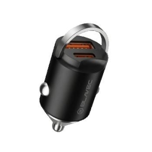 Ładowarka samochodowa USB + Typ C Blavec BS-02B-C Aero QC 3.0 18W PD 30W z kablem Typ C na Typ C Czarny - 204370